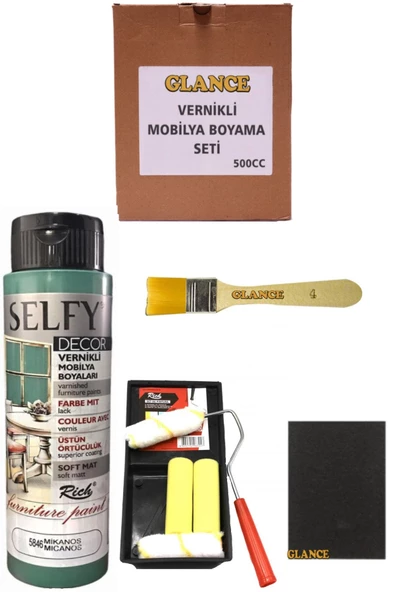Rich Selfy Decor 500 Cc Mikanos Kendinden Vernikli Mobilya Boyama Seti ürün görseli 1