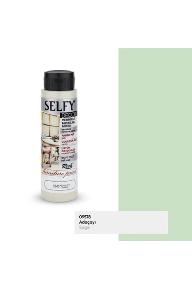 Rich Selfy Decor 500 Cc Adaçayı Kendinden Vernikli Mobilya Boyama Seti - Resim 2