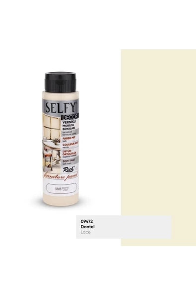Rich Selfy Decor 500 Cc Dantel Kendinden Vernikli Mobilya Boyama Seti - Resim 2