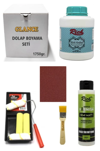 Glance Dolap Boyama Seti Multi Surface 1750 gr (Antik Beyaz)genel Amaçlı Boyama Seti