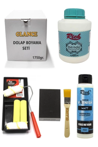 Dolap Boyama Seti Multi Surface 1750 gr Kardelen Mat Vernik Set-3 ürün görseli 1
