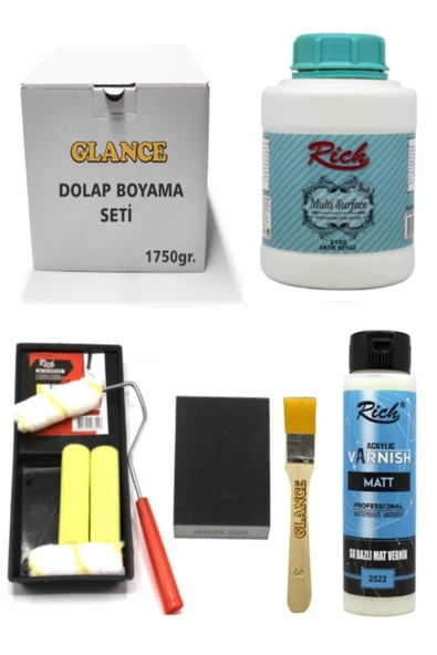 Dolap Boyama Seti Multi Surface 1750 Gr Antik Beyaz - Mat Vernik Set-1 ürün görseli 1