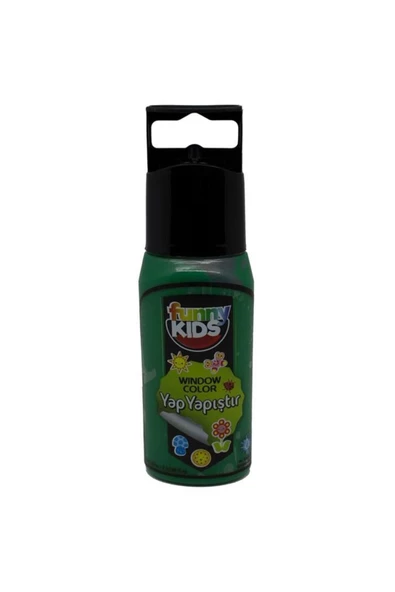 Funny Kids Yap Yapıştır Cam Boyası 60cc - 7520 Yeşil
