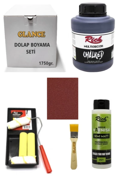 Glance Multi Decor Chalked 1750 Gr ( Is Siyah ) Genel Amaçlı Boyama Seti