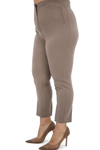 Kadın Büyük Beden Yüksek Bel Pantolon 208 0017-25 - 9