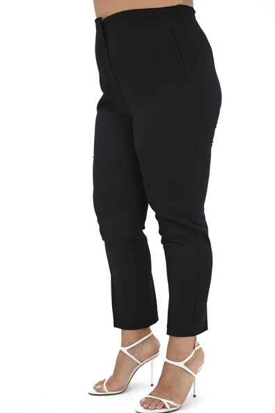 Kadın Büyük Beden Yüksek Bel Pantolon 208 0017-25 - 3