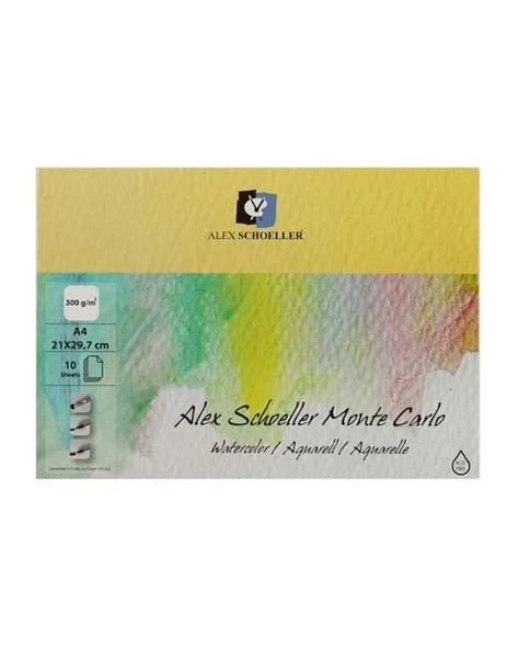 Alex Schoeller Monte Carlo Sulu Boya Defteri 300gr A4