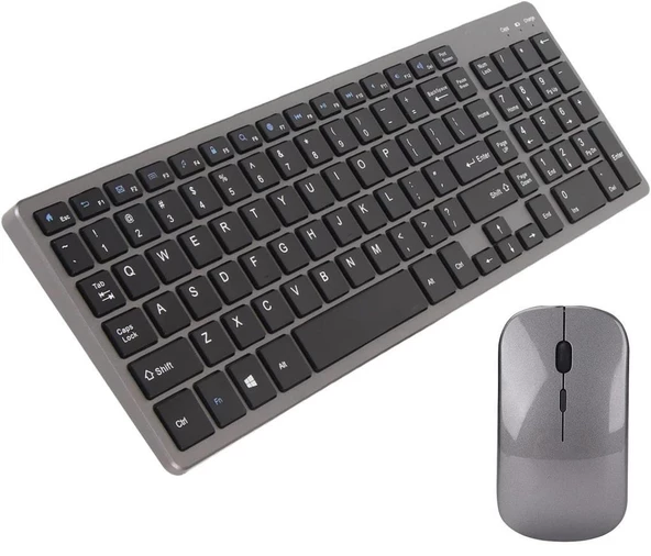 Hegitech Pro S10 10.1" Uyumlu Kablosuz Bluetooth Şarj Edilebilir Sessiz Klavye Mouse Seti - 6