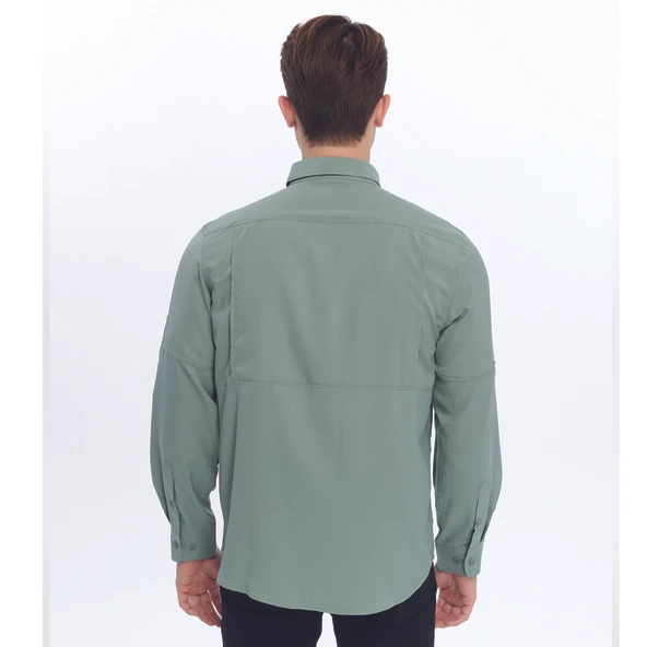 FreeCamp Novella Erkek Gömlek-YEŞİL - Resim 6