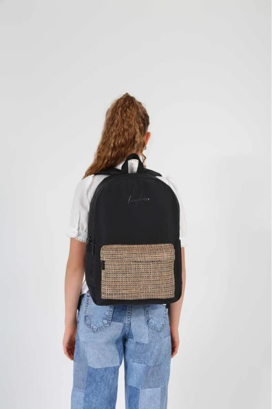 Wicker Sırt Çantası Black K1716 - 3