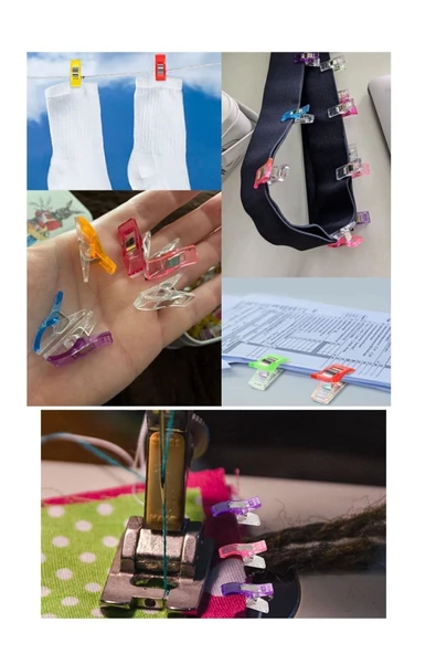 Dikiş Nakış Kumaş Kağıt Sıkıştırma Mandalı (kumaşlarınızı Rahatça Skıştırın) 10 Adet Fiyatıdır. - Resim 3