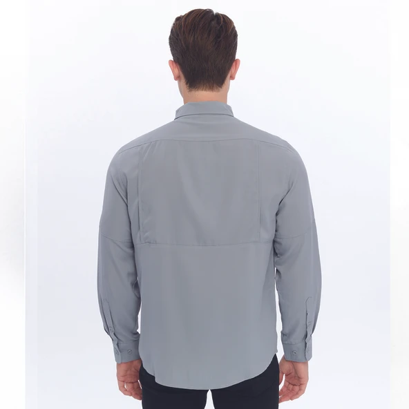 FreeCamp Novella Erkek Gömlek-GRİ - Resim 6