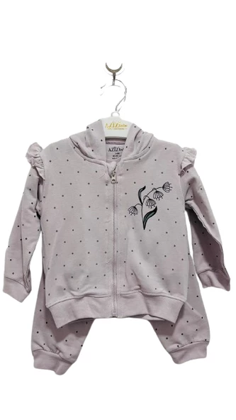 uğurböceğiçocuk Aziz Bebe 3283 Puanlı Kapüşonlu 3'lü Kız Takım - 3