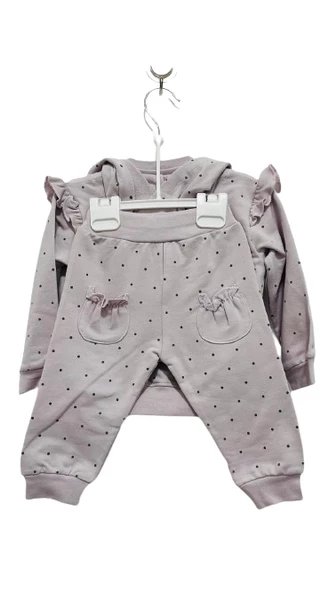 uğurböceğiçocuk Aziz Bebe 3283 Puanlı Kapüşonlu 3'lü Kız Takım - 10