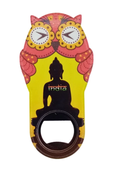 Hindistan Temalı Baykuş Magnet Kapak Açacak - Resim 3