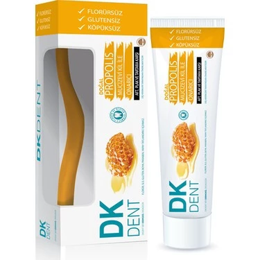 DK DENT DOĞAL PROPOLİSLİMUCİZEVİ KİL İLE ONARICI 75ML+FIRÇA HD. ürün görseli 1