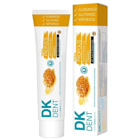 DK DENT DOĞAL PROPOLİSLİMUCİZEVİ KİL İLE ONARICI 75ML+FIRÇA HD. - Resim 2