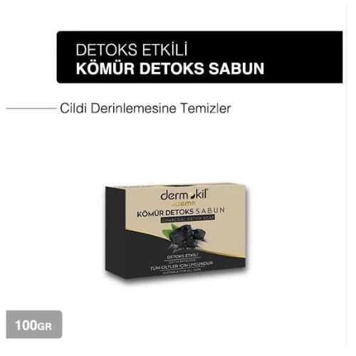 DERMOKİL XTREME KÖMÜRLÜDETOKS SABUN 100GR DETOKS  ETKİLİ ürün görseli 1
