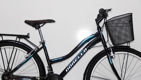siyah bisiklet erkek beyan bisikleti sepetli camurluklu 26 jant dorello 2650 model - 2