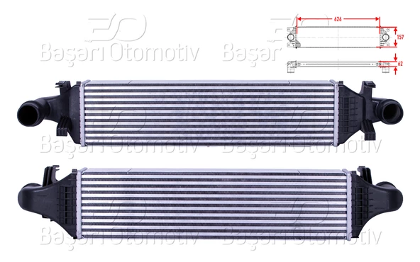 TURBO RADYATORU (INTERCOOLER) 626X157X62 MERCEDES-BENZ BENZ W176 A160 CDI A180 CDI A200 CDI A220 CDI A250 W246 W242 B160 CDI B180 CDI B200 CDI B220 CDI C117 CLA A180 CDI CLA 200 CDI CLA 220 CDI 11 >