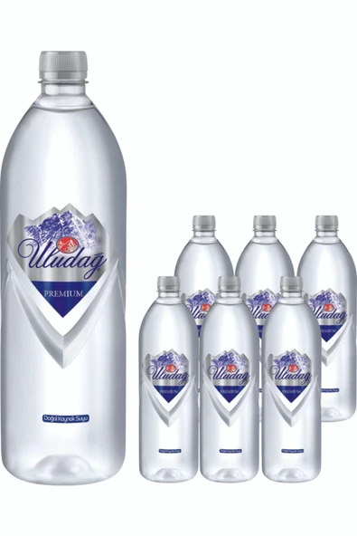 Uludağ Premium Doğal Kaynak Suyu Pet Şişe 6 x 1 Lt