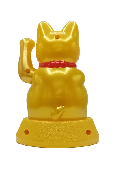 Maneki Neko Gold El Sallayan Şans Kedisi Büyük Solar Güneş Enerjili - Resim 9