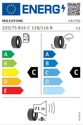Milestone VanMile 225/75 R16C 118/116R Yaz Lastiği - 2025 - Resim 2