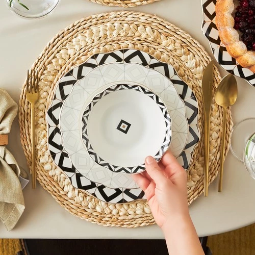 Karaca Almond Ethnic Porselen 24 Parça 6 Kişilik Yemek Takımı - 3