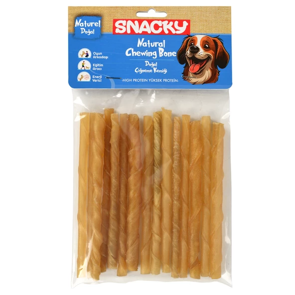 Snacky Natural Köpek Burgu Çubuk 15li 13cm 105gr