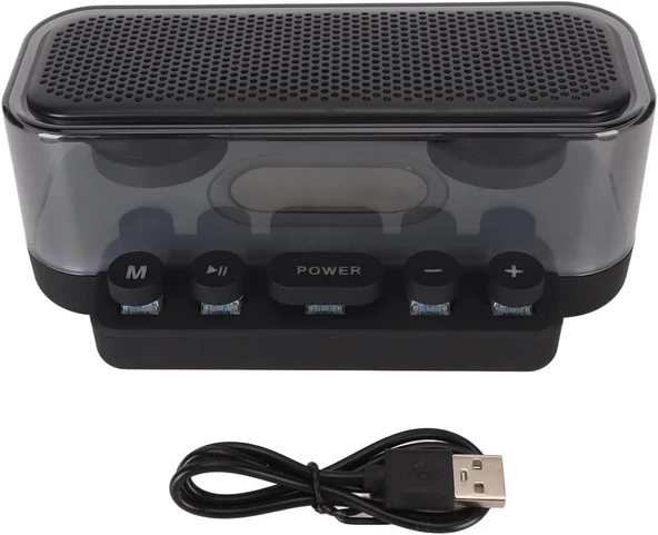 RGB Bluetooth hoparlör, su geçirmez IPX5 Tip C subwoofer hoparlör, mekanik tuşlu ve gürültü azaltmalı entegre - 3