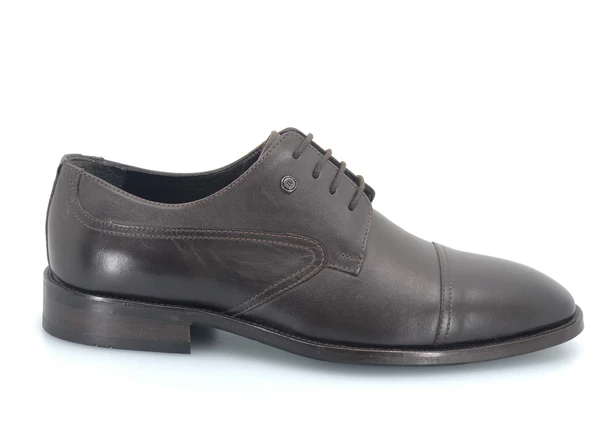 Aronay %100 Hakiki Deri Bağcıklı Jurdan Kösele Erkek Klasik Ayakkabı - Resim 12