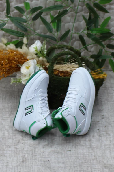 Fort Cool Adel Beyaz Yeşil Boğazlı Kaymaz Taban Rahat Çocuk Ayakkabı - 4