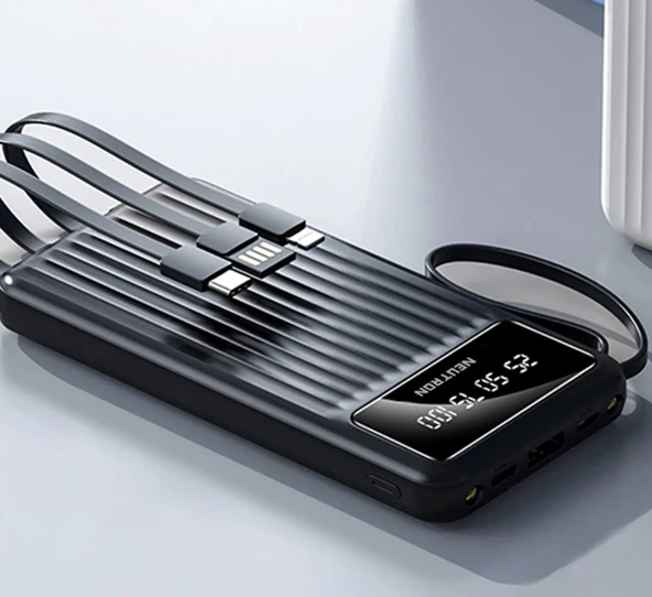 Neutron Kablolu Dijital Göstergeli 10.000 Mah El Feneri Özellikli Powerbank - Resim 3