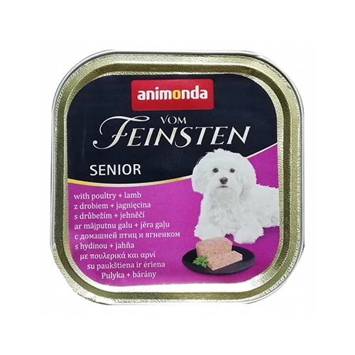 Animonda Vom Feinsten Senior Kümes Hayvanlı ve Kuzulu Yaşlı Köpek Konservesi 150 Gr