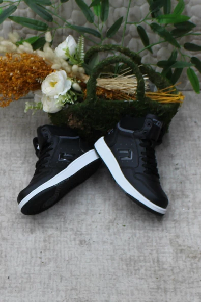 Fort Cool Adel Siyah Boğazlı Kaymaz Taban Rahat Çocuk Ayakkabı - Resim 2