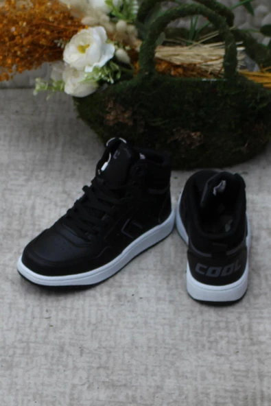 Fort Cool Adel Siyah Boğazlı Kaymaz Taban Rahat Çocuk Ayakkabı - Resim 5