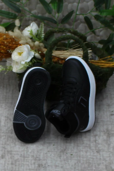 Fort Cool Adel Siyah Boğazlı Kaymaz Taban Rahat Çocuk Ayakkabı - Resim 3