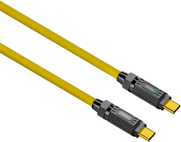 Screw Type C to Type C 140W Hızlı Şarj 8K@60Hz Görüntü Aktarımı PD3.1 20Gbps Veri Transferi 2 Metre Kablo SCR-01