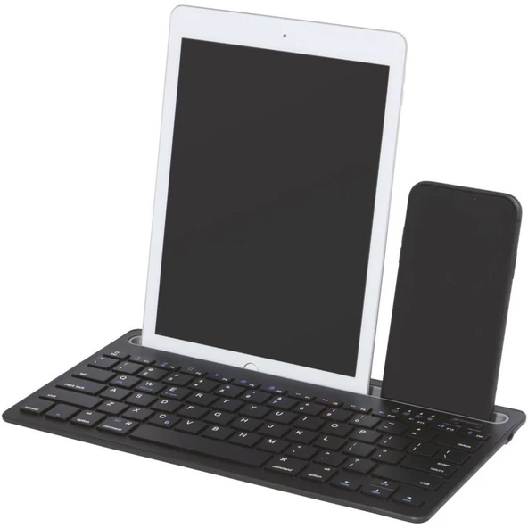 Chuwi Hi10 X Tablet 10.1" Uyumlu Kablosuz Bluetooth Şarj Edilebilir Tablet Telefon Standlı Klavye - Gri - 3