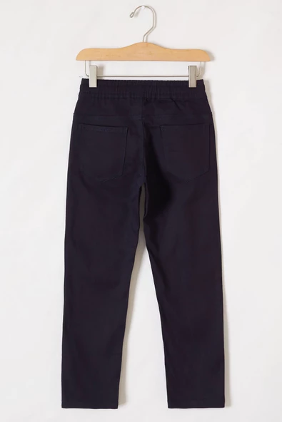 Lacivert Beli Lastikli Basic Çocuk Okul Pantolon 19169 - 4