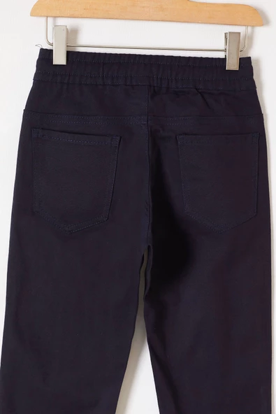 Lacivert Beli Lastikli Basic Çocuk Okul Pantolon 19169 - 3