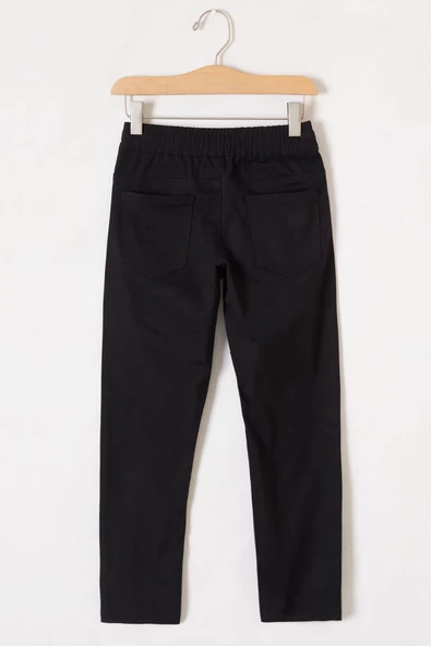 Siyah Beli Lastikli Basic Kız Çocuk Okul Pantolon 19199 - 6