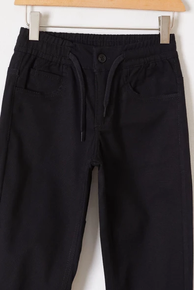 Siyah Beli Lastikli Basic Çocuk Okul Pantolon 19167 - 3