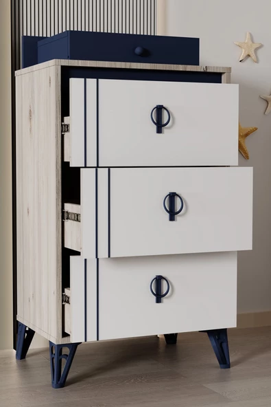 SANDALİE Rüya Şifonyer 3 Çekmeceli Atlantik Çam