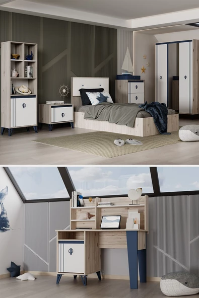 SANDALİE Rüya Genç Çocuk Odası Takımı Atlantik Çam