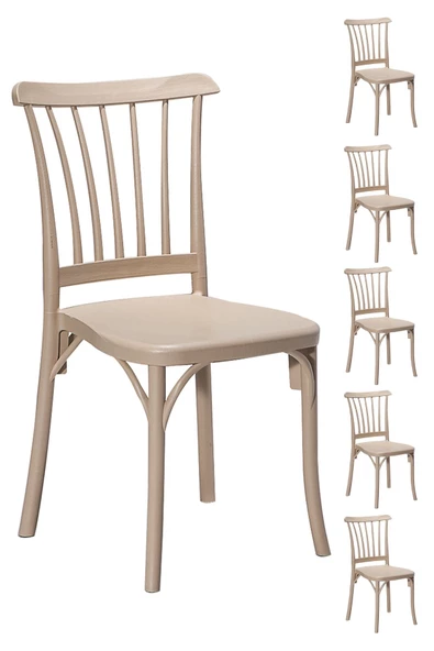 SANDALİE 6 Adet Violet Cappucino Sandalye / Balkon-bahçe-mutfak