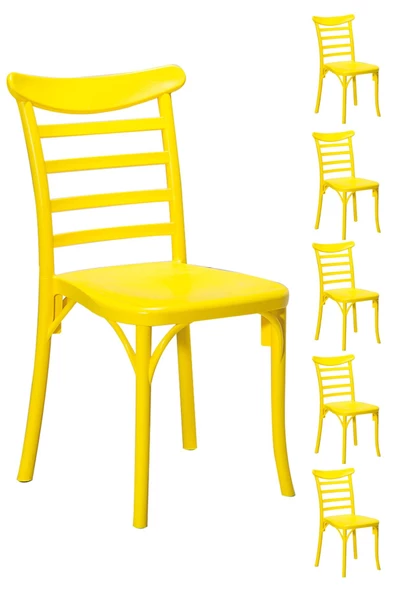 SANDALİE 6 Adet Efes Sarı Sandalye / Balkon-bahçe-mutfak