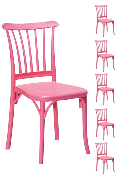 SANDALİE  Violet Pembe Sandalye 6 Adet