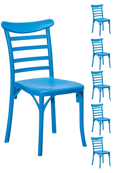 SANDALİE  6 Adet Efes Mavi Sandalye / Balkon-bahçe-mutfak