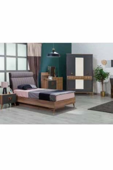 SANDALİE Retro Genç&çocuk Odası Takımı Ceviz/koyu Lacivert